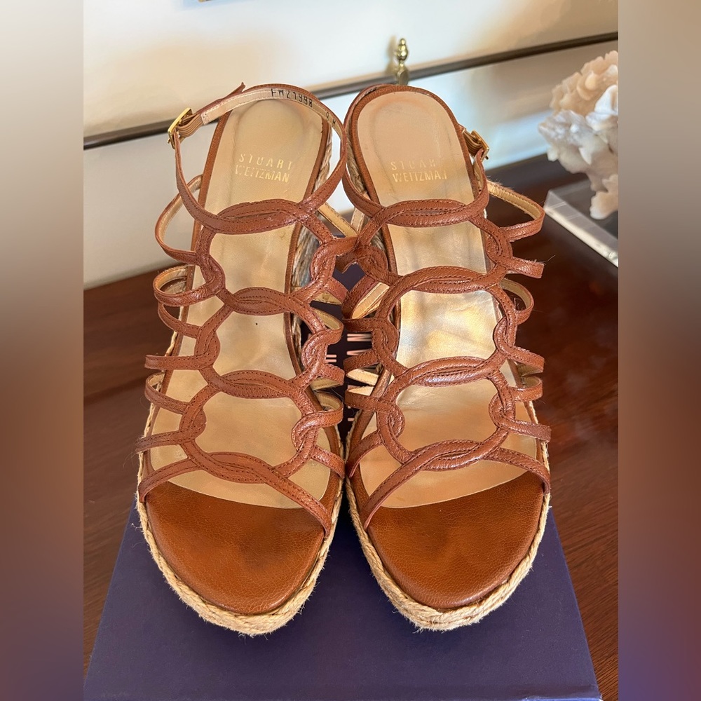 Stuart Weitzman Platform Sandals Size 9 - image 2